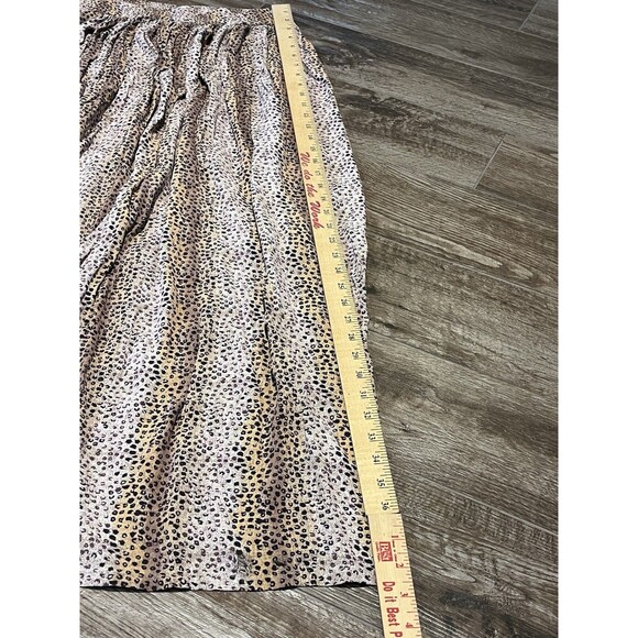 The Avenue Skirt Womens Size 26 / 28 Leopard Print Pleated Stretch Rayon Dress - Picture 8 of 8